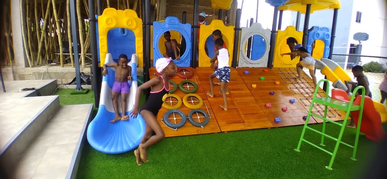Pupils at says playground