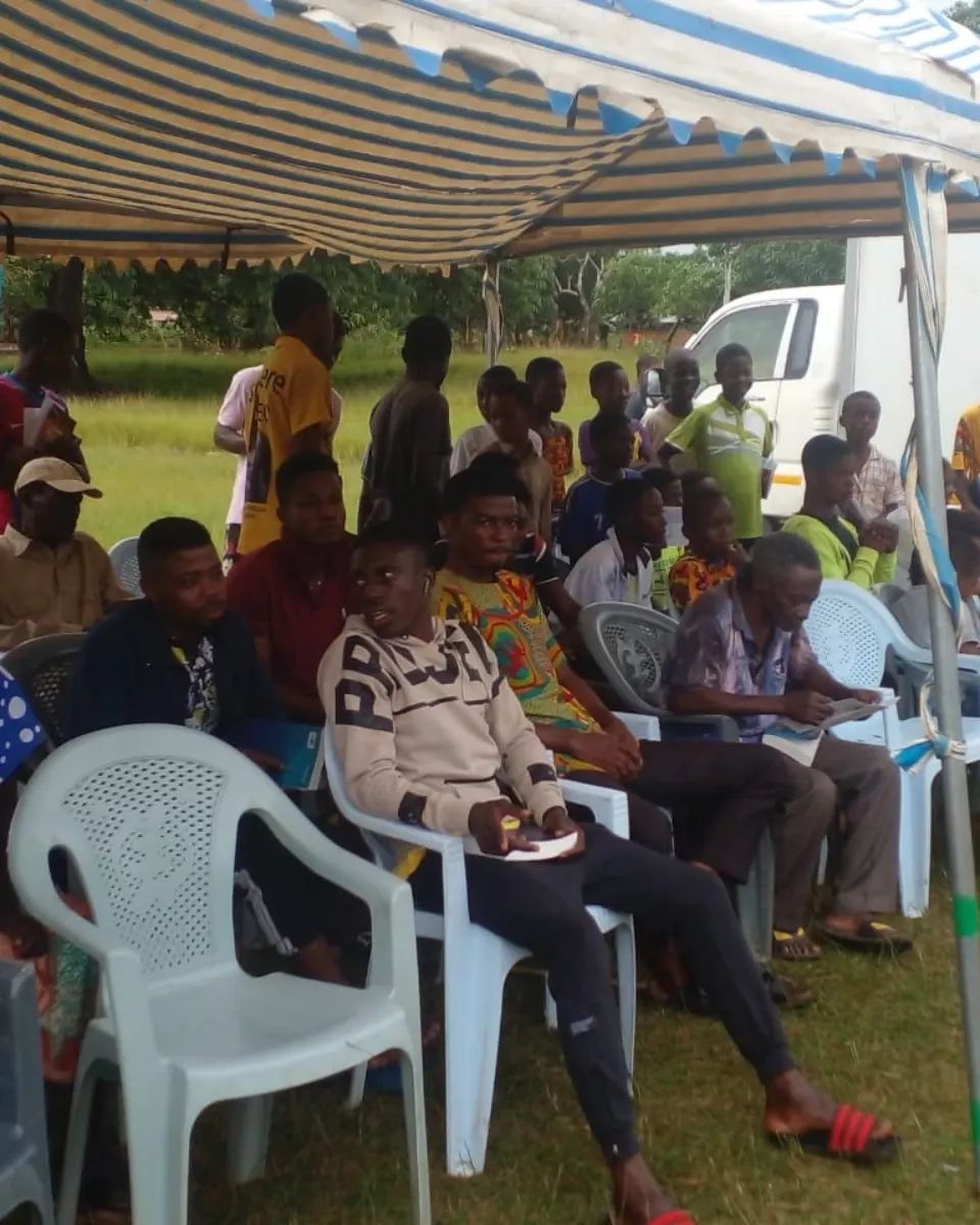 Many community members gather for the outreach durbar